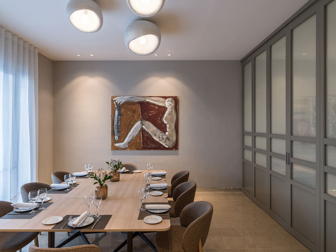 interior del espacio gastronómico del Hotel Attica21 Coruña.