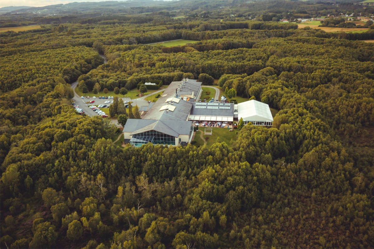 Vista aérea del Hotel & Spa Attica21 Vilalba en el corazón de la Terra Chá.
